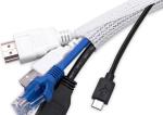 High Flexible PET Self Wrapping Split Braided Sleeving Against Abrasion