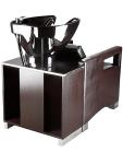 Luxury Salon Shampoo Chairs With Cushion Headrest , Electric Footrest