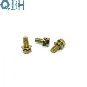 China YZP Surface Hexagon Head Bolt Combination Screw Single Coil Plain Washer on sale