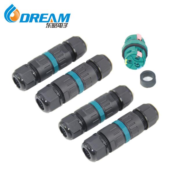 Pa66 3pin Waterproof Cable Connector Ip68 Male/Female Electrical Connector for