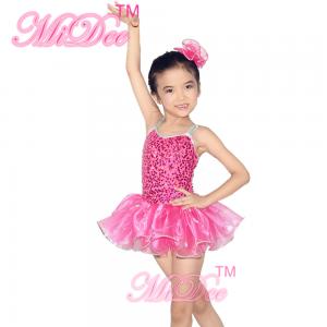Wholesale Midee Kids Dance Clothes Coin Sequin Tutu Skirt Dress With Silver Sequins Edge from china suppliers