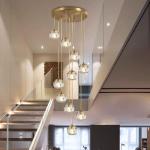 15 KG Crystal Football All Copper Crystal Light Luxury Living Room Apartment