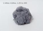 Premium Grey Polyester Raw Material Dyed Recycled Polyester Staple Fiber ISO9001