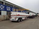 2 Axles Oil Fuel Tank Trailer Heavy Duty Semi Trailers Q345 Carbon Steel