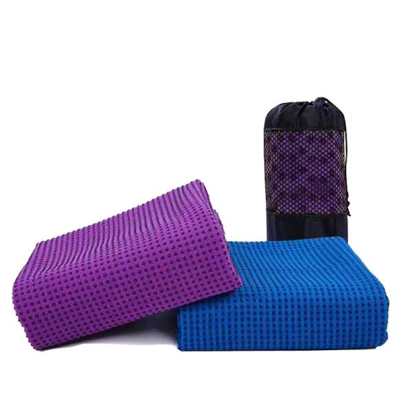 Woven Non-slip Microfiber Yoga Sport Towels of 88% Polyester and 12% Polyamide