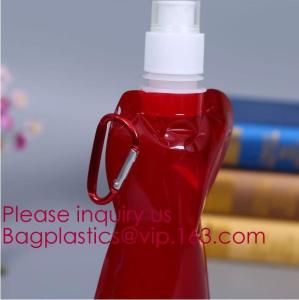 Wholesale Environmental Cartoon Foldable Water Bottle Bag,BPA Free Plastic Custom Logo Printed Bottle Foldable Drinking Collapsibl from china suppliers