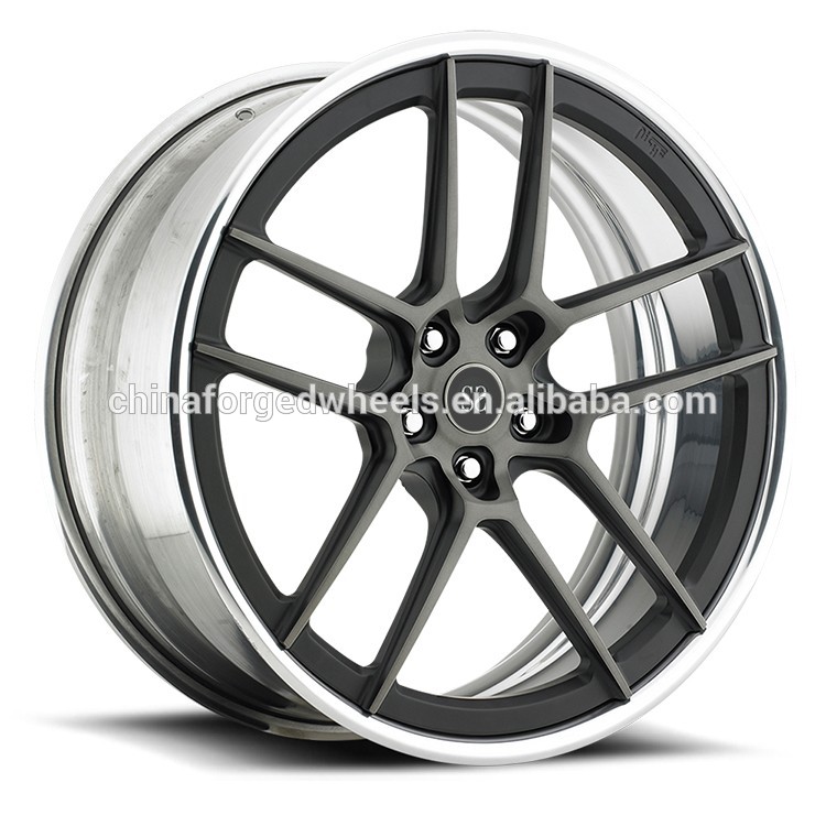 Ally Rims 22 Gloss Black Customized Alloy Rims For Ferrari 458 / 21inch 2-PC Forged Rims