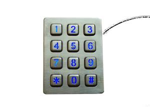 Wholesale 150mA 4X3 Illuminated Panel Mount Keypad 12 Braille Buttons from china suppliers