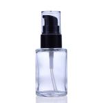 Empty Black Pump Lotion Bottle Liquid Foundation Packaging Glass Bottle F034