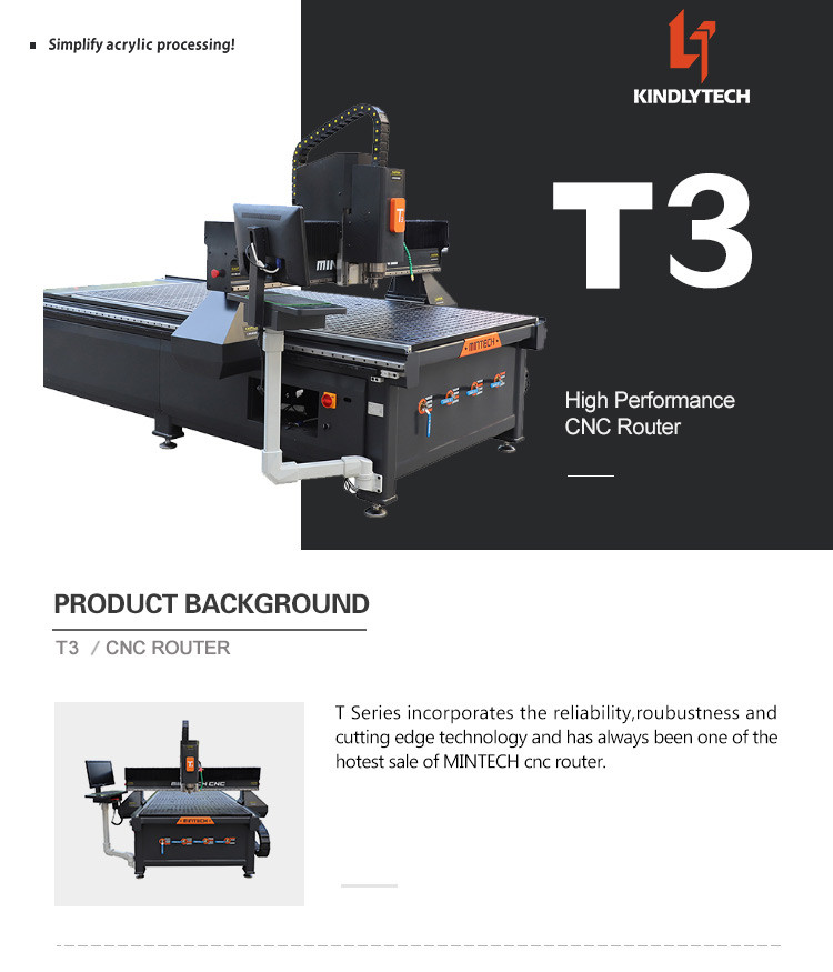 AC220V CNC Cutting Router Machine , 15m/Min 1325 CNC Router