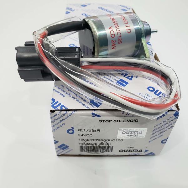 OUSIMA Fuel Shut Off Solenoid Yanmar 1503ES-24S5SUC12S Stop Solenoid 1503ES