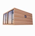 Prefabricated Wooden Glass Sunlight House Container House with Customized Color