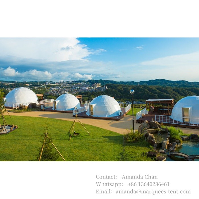 Roof Pvc Heated Eco Prefab Transparent Luxury And Comfort Hemispherical Hotel Dome Glamping Tent