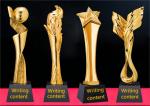 Medal Style Custom Resin Trophies Gold Or Silver Plated
