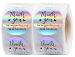 Self Adhesive Custom Shape Waterproof Packaging Thank you Sticker Labels