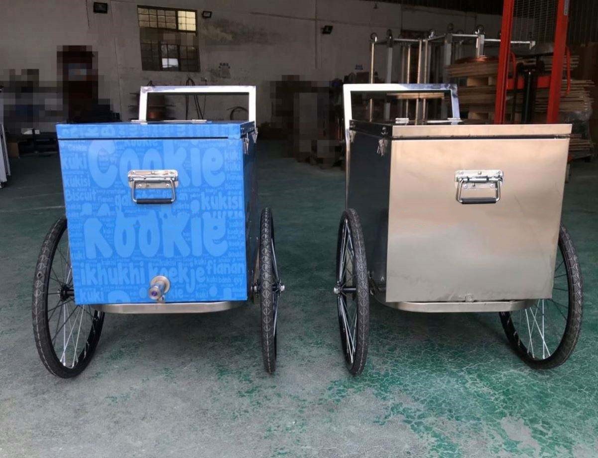 6 Flavors small Italian Gelato Display Cart