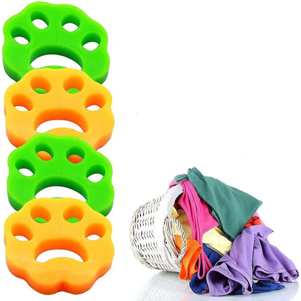 4 Pack Pet Cleaning Tools Reusable Laundry Pet Hair Catcher Dog Hair Lint