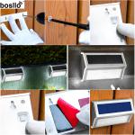 Stainless Steel Solar Wall Lamps IP55 Waterproof Wall Mounted Solar Garden