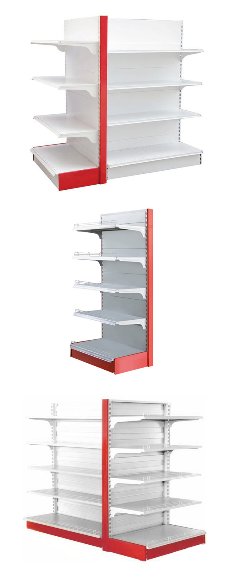 Customized Supermarket Display Shelving With Strong Structure And Load Capacity