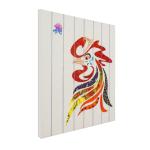 Colorful Rooster Simple Ribbon Art , Hanging Home Decor Wall Painting