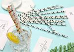 Colorful Attractive Paper Party Straws With Food Safe Non Toxic Harmless Ink