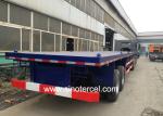 4 Axles Flat Bed Semi Trailer 40ft Flatbed Semi Trailer With Ramps