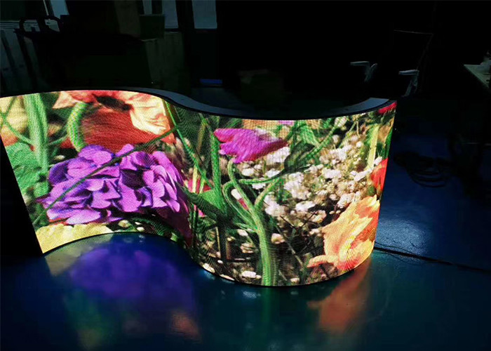 P4 RGB Flexible Led Panel Video Screen Hire 60x30 Dots Curved Led Display Wall