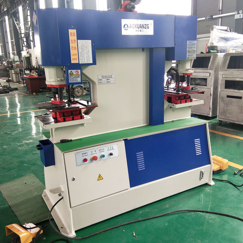 7500w 2Head Hydraulic Punch And Shear Machine 65T 90 Ton Ironworker