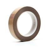 3M™ PTFE 5451 Brown Glass Cloth Tape 1 Inch × 36 Yards 5.3 Mil