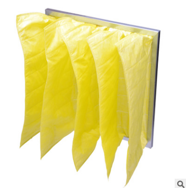 Non Woven Unit Pocket Air Filter 6 Bag 5 Micron Particle For Cement Dust