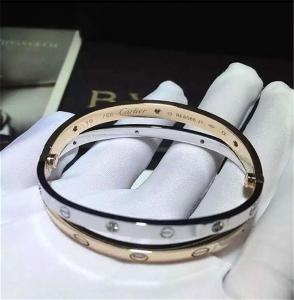 Wholesale C Double ring bracelet Love bracelet, 18K gold. With a screwdriver. Jewelry factory in Shenzhen, China from china suppliers