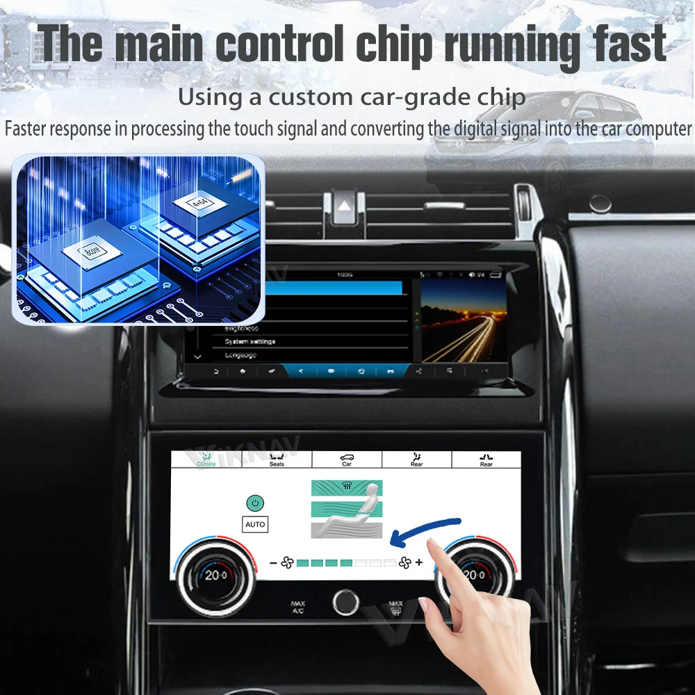 1.For Land Rover Discovery 5 LR5 L462 AC Panel touching screen 2017-2020 GPS Car air Conditioning Panel Climate Board..
