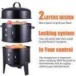Outdoor Kitchen Trolley Barbecue with 4 Burners Gas BBQ Grill and Flame Safety