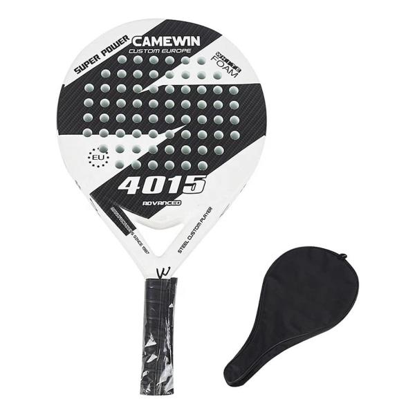 3k Round Carbon Beach Padel Racket Custom Grip Fiberglass Tennis Padel Spain