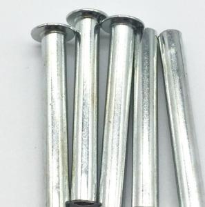 Wholesale Semi Hollow Oval Head Iron Rivet Metal Single Side Industrial White Galvanized Rivets from china suppliers
