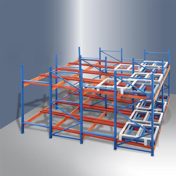 Galvanized Warehouse Push Back Pallet Racking High Density 1000kg–1500Kg Per Pallet