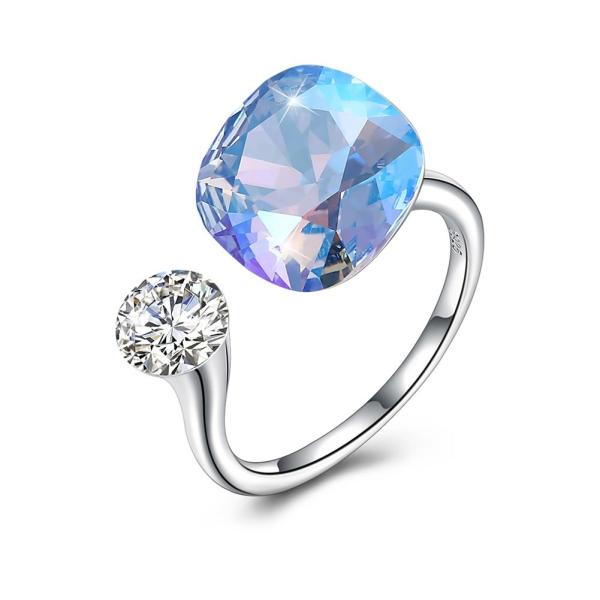 3.43 Gram 0.5cm Sterling Silver Jewelry Sets 925 Graduation Open Band Diamond