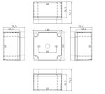 Electrical Project Plastic Enclosure Junction Box Waterproof Outdoor 100*100*75