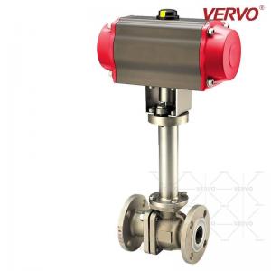 China Pneumatic Actuated Cryogenic Ball Valve Floating Type Soft Metal Seat Ball Valve on sale