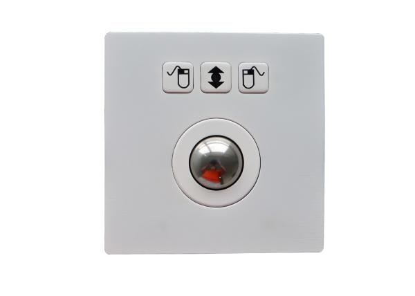 IP67 Stainless Steel Ruggedized Trackball Pointing Device White Color With 3