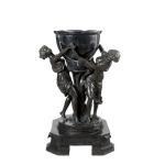 Sexy Woman Holding Brass Cast Iron Flower Planters For Home Decoration