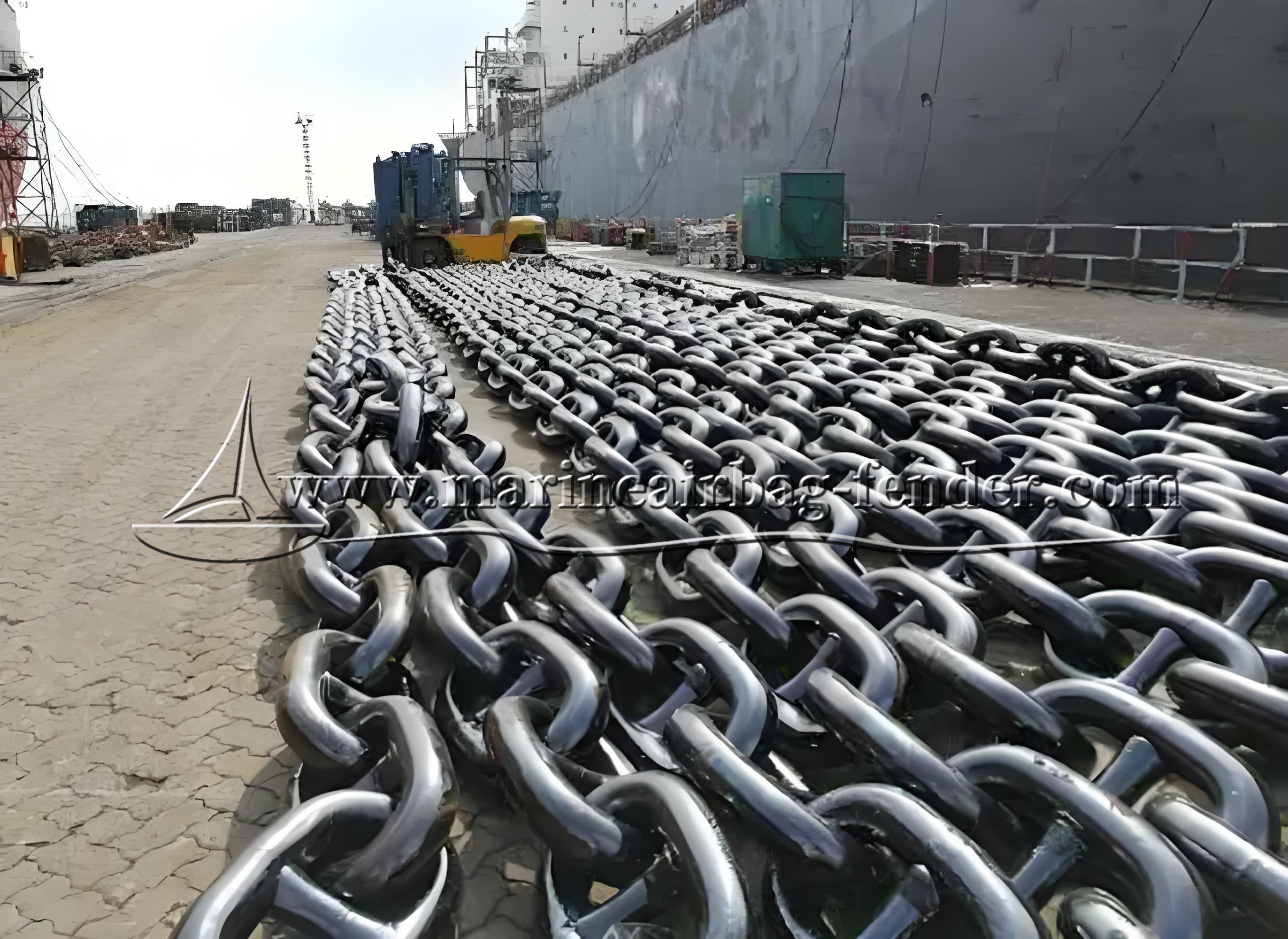 Galvanized Heavy Duty Mooring Chain Carbon Steel Bar Type