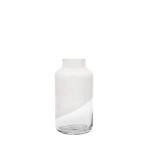 Hand Made Solid White Top Half Ceramic Glass Jar Vase