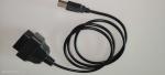 12V 24V OBDII To USB Cable Female To 2.0A Male Plug Multipurpose