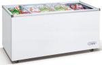550L Commercial Chest Freezer With Top Open Sliding Two Flat Glass Door