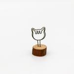 Natural Wood Memo Clip Business Card folder