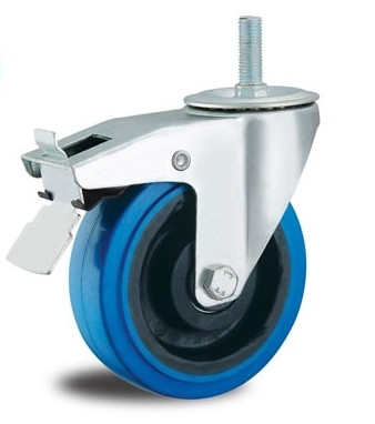 5'' threaded stem casters with brakes stem castors stem caster wheels