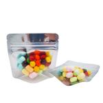 1.0g 3.5g 7.0g 14g 28g 13mil Clear Front Aluminum Foil Matte Black Back Stand Up