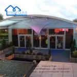 Outdoor Large Waterproof PVDF Membrane Tensile Tent With Steel Structure Shade