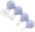 4 Pcs Facial Glass Cupping Perfect For Cupping Massage, Lymphatic Drainage, Anti